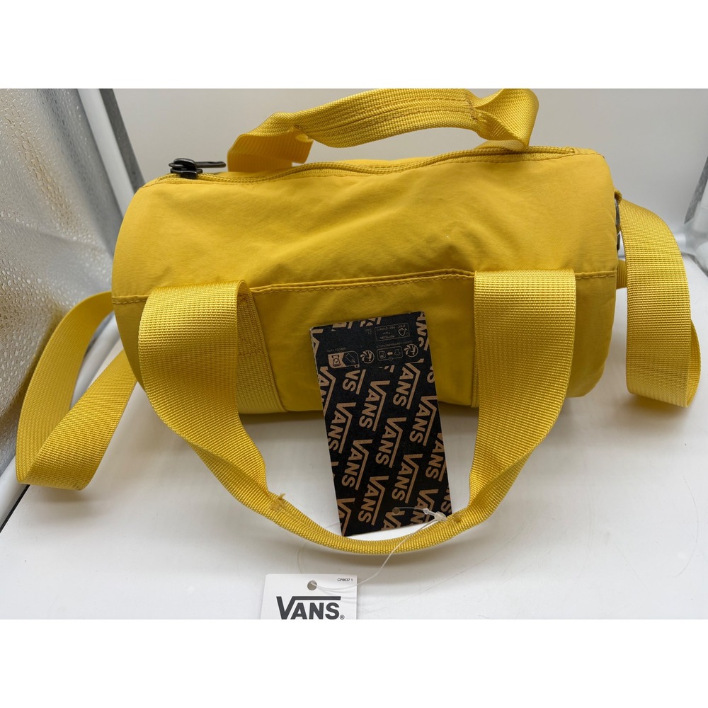 Vans Off The Wall Barreled Mini Duffel Bag Crossbody Spicy Mustard Yellow NWT